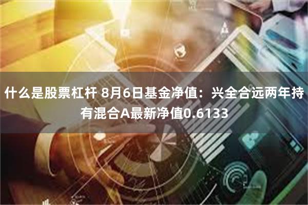 什么是股票杠杆 8月6日基金净值：兴全合远两年持有混合A最新净值0.6133