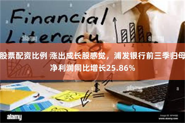 股票配资比例 涨出成长股感觉，浦发银行前三季归母净利润同比增长25.86%