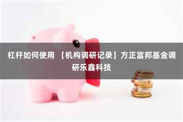 杠杆如何使用 【机构调研记录】方正富邦基金调研乐鑫科技